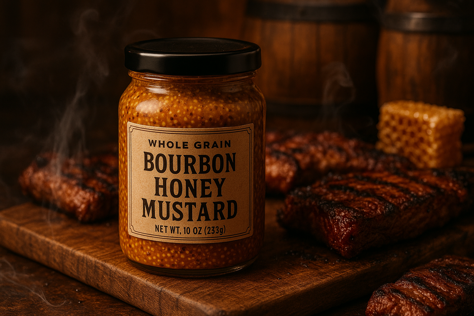 Whole Grain Bourbon Honey Mustard